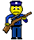 Полицейский с оружием