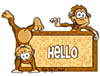  <b>Привет</b>! Две обезьянки 