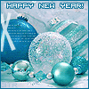 Happy new year! с новым годом! Голубые шары
