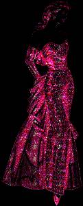 Дама в розовом платье