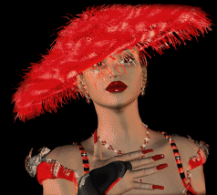  <b>Дама</b> в красной шляпе 