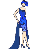 Дама в синем платье