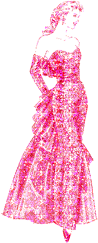 Дама в розовом платье