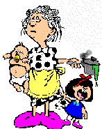 Бабушка с детьми