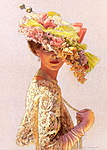 Дама в шляпе с цветами