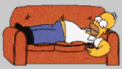 Гомер отдыхает на диване