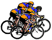  <b>Спортсмены</b> на велосипедах 