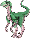 Динозавр зеленый с длинным хвостом