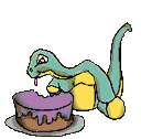 Динозавр празднует день рождения