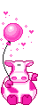 Розовая коровка с шариком