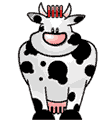 Корова с большим выменем