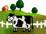 Корова у изгороди