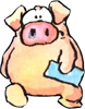 Свинка с конвертом
