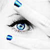Голубой глаз ,голубые ногти