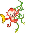  <b>Маленькая</b> обезьянка с бананом 