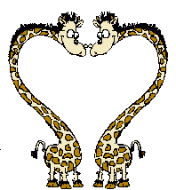  Жирафы <b>изогнули</b> шеи в виде сердечка 