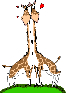 Жирафы с сердечками