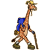 Жираф турист - с рюкзаком, в кедах и шапочке