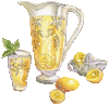 Напиток из лимона. Кувшин, стакан, лимоны