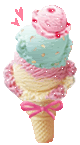 Мороженое трехцветное