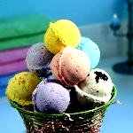Цветные шарики мороженого в форме