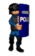 Полицейский со щитом