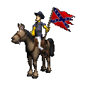 На коне с флагом