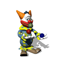  Клоун <b>жонглирует</b> 