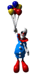 Клоун летит на шариках