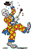 Клоун в шахматном костюме