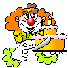 Клоун с тортом