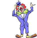 Клоун в синем костюме