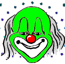 Клоун с зеленым лицом