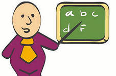 Преподаватель говорит об алфавите