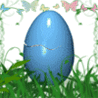  Из голубого яйца <b>появился</b> заяц 