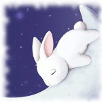 Кролик спит на луне