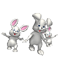 Три милых зайца танцуют