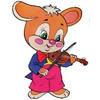Зайка играет на скрипке