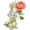 Зайчишка с цветком