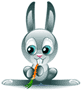 Зайчишка с морковкой