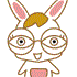 Кролик поправляет очки