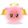 Смайлик - розовый ангел