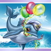 Дельфин с воздушными шарами