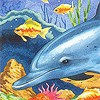 Дельфин среди рыб
