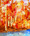 Осенние деревья смотрятся в реку