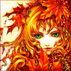 Девушка-осень с зелеными глазами