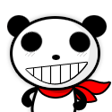 Панда показывает зубки