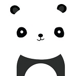  Панда на белом <b>фоне</b> 