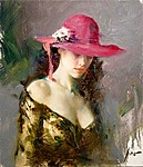 Девушка в красной шляпе