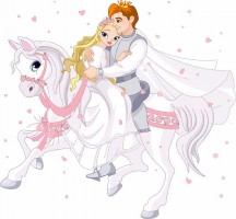 Принцесса с принцем на коне